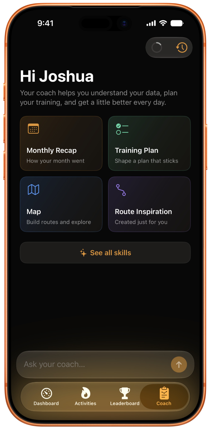 Torqa AI coach screen